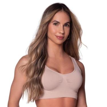 Imagem de Top Regata Feminino Sem Costura Selene, P, Natural claro