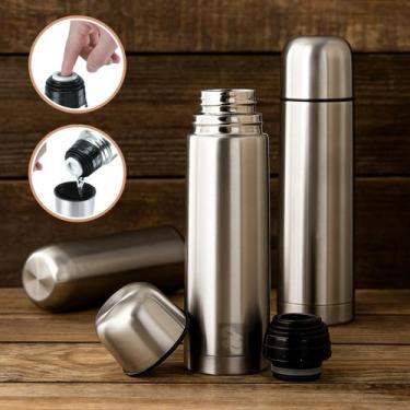 Imagem de Garrafa Termica Inox 500ml Squeeze Parede Dupla Academia Fitness Conse