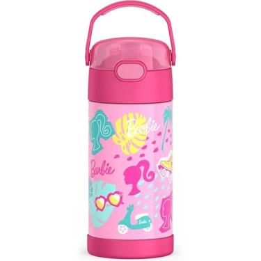 Imagem de Garrafa térmica Thermos Funtainer com canudo, 354 ml, Barbie
