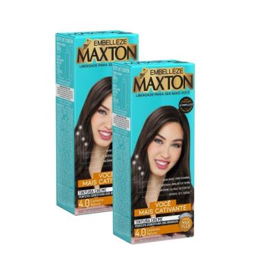 Imagem de Kit 2 Tintura Creme Maxton Castanho Natural 4.0
