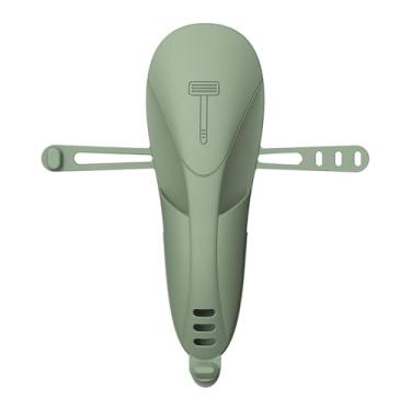 Imagem de harayaa Estojo protetor de silicone para barbeador de acampamento, capa protetora macia para caixa de barbear, à prova d'água, para viagem, Verde