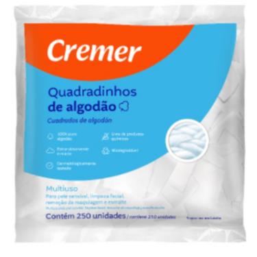 Imagem de Algodão Quadrado  - 250 Unidades - Cremer