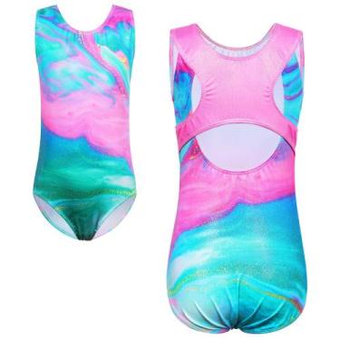Imagem de Collant de ginástica TFJH E Danwear Marble 342 para meninas 14A