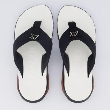 Imagem de Chinelo Kenner Orak Feminino Branco e Preto, 38
