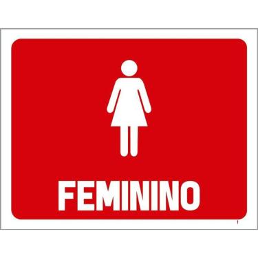 Imagem de Placa De Banheiro - Feminino  36X46 
