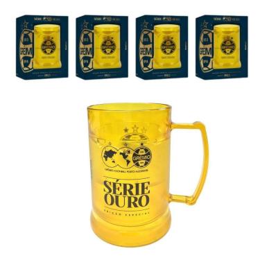 Imagem de Kit 4 Canecas Copo Gel 300Ml + Cordão 65Cm Isolante Térmico