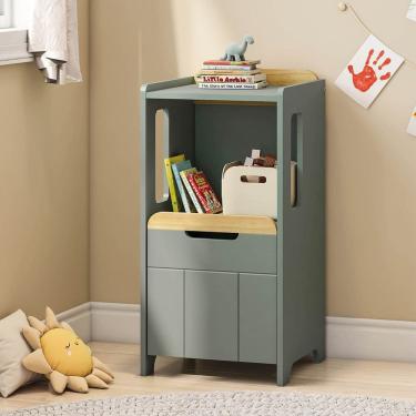 Imagem de Estante Nicho com Porta Petit Casatema Madeiraoriginals Verde/Mel