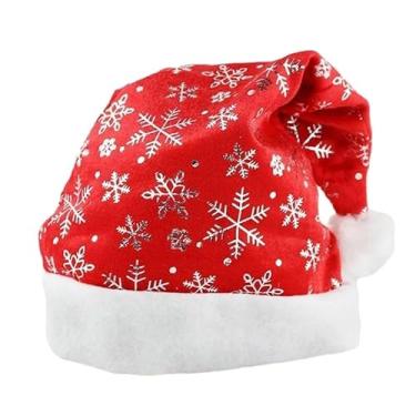 Imagem de Natal Gorro de Adulto Chapéu Papai Noel com Floco de Neve(1)
