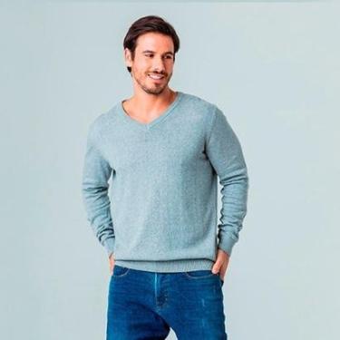 Imagem de Suéter Pulôver de Tricot Gola em V Rock e Soda-Masculino