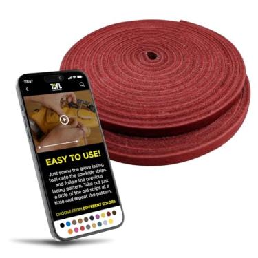 Imagem de Luva de beisebol e softbol TOFL com cadarço de couro, Cardinal Red 2