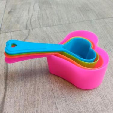 Imagem de Conjunto de copos medidas formato Coração 4 pçs - UD25