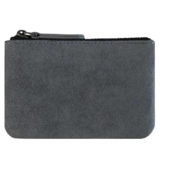 Imagem de Mini carteiras de poliuretano modernas, porta-moedas, porta-cartões, bolsa de dinheiro feminina e masculina, Preto, Bolsa carteira moderna