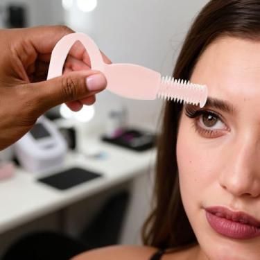 Imagem de Kit de ferramentas de delineador e rímel para maquiagem dos olhos para aplicação de precisão DIY Guia de maquiagem para os olhos para iniciantes, rosa