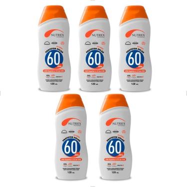 Imagem de Kit 5 Protetor Filtro Solar Fps60 120Ml Repelente Nutriex