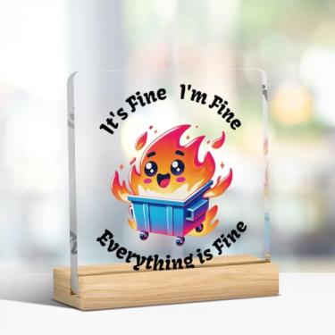 Imagem de Acessórios de mesa de lixo para escritório presentes engraçados para colegas de trabalho para iluminar o humor, ornamento de fogo sarcástico, lixeira, para mesas, decoração peculiar, humor para amigos