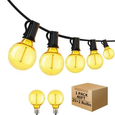 Imagem de Lâmpadas vintage impermeáveis String Lights ShineU 12m G40 27