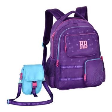 Imagem de Mochila De Costas Rebecca Bonbon Com Shoulder Bag Juvenil, Roxo