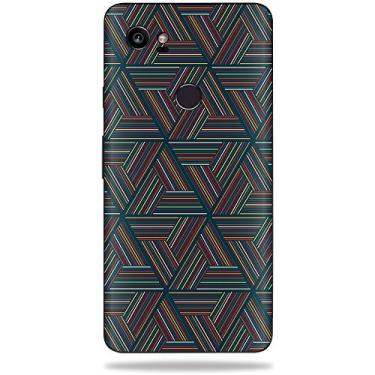 Imagem de Capa MightySkins compatível com Google Pixel 2 XL (14 cm) - Listras triangulares | Capa protetora, durável e exclusiva de vinil | Fácil de aplicar, remover e alterar estilos | Feita nos EUA