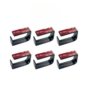 Imagem de Kit 6 Organizador Cabos para Esconder Fios embaixo Mesa Gamer Home Office Decorativo Branco e Preto (Kit 6 Preto)