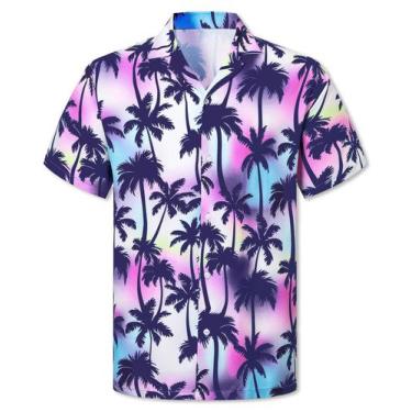 Imagem de Camisa Cromoncent Boys Hawaiian de manga curta Aloha 2-3T poliéster