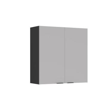 Imagem de Armário Aéreo de Cozinha Itatiaia Lumina 2 Portas 80cm em Madeira Grafite/Fendi