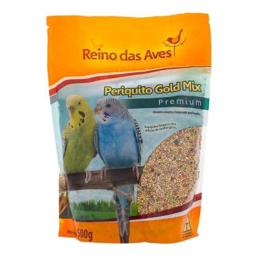 Imagem de Ração para Pássaro Reino das Aves Periquito Gold Mix Premium 500g