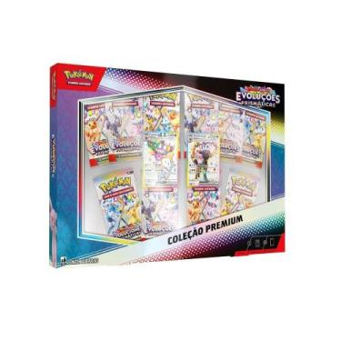 Imagem de Box Pokémon Ev8.5 Premium Evoluções Prismáticas 62 Cartas - Copag