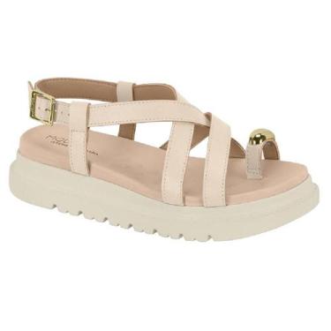 Imagem de Sandalia modare flatform tiras ref 7200.107.21736 feminino, 36, Creme