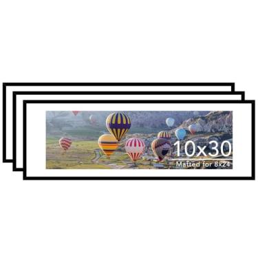 Imagem de JCJMY Porta-retrato 25 x 76 cm com 20 x 61 cm, conjunto de 3 unidades, foto 20 x 61 com tapete ou 25 x 76 sem tapete, moldura grande para pôster de 25 x 76 cm com acrílico, pacote com 3, preto