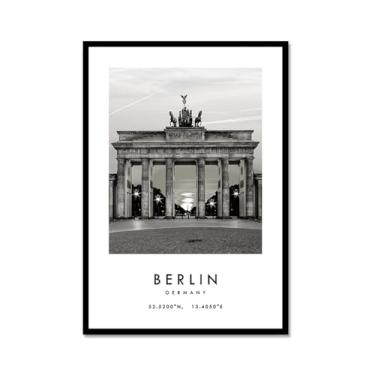 Imagem de Pôster de cidade preto e branco - impressão de viagem Roma Las Vegas Veneza Paris Sydney Amsterdam Amalfi Sanfrancisco Pintura em tela impressões de paisagem da cidade do mundo imagens de parede