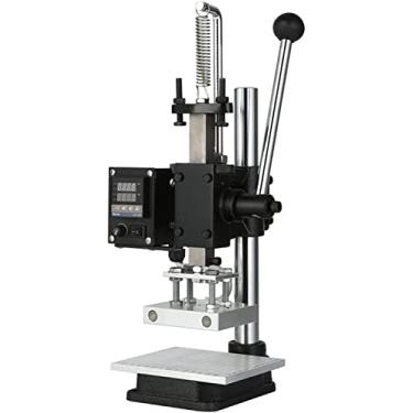 Imagem de Máquina de gravação digital de 10 x 13 cm, máquina de estampagem a quente, estamparia basculante manual, com escala total e controle deslizante de posicionamento para relevo de papel de couro PVC