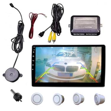 Imagem de SANDETOUN Kit de sensor de estacionamento kit de sensor de reserva sensor reverso para carro 18 opções de cores para sondas ajustável alarme volume profissional sensor de reversa para carro assistente