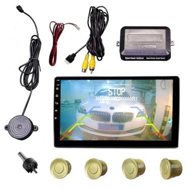 Imagem de SANDETOUN Kit de sensor de estacionamento kit de sensor de reserva sensor reverso para carro 18 opções de cores para sondas ajustável alarme volume profissional sensor de reversa para carro assistente