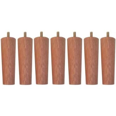 Imagem de Conjunto 7 Pés Fixo para Cama Box Casal para Moveis Box Solteiro 13cm 