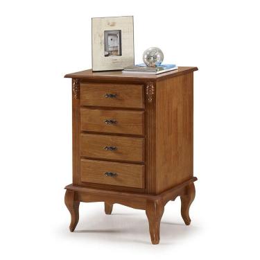 Imagem de Mesa De Cabeceira Com 4 Gavetas - M560404 Cor Garapa - Verniz