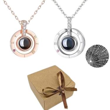 Imagem de Colar Pingente Projetor Eu Te Amo 100 Idiomas Caixa Kit