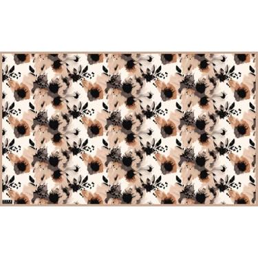 Imagem de IRI-GIRI Tapete de vinil para cozinha decorativo linóleo PVC piso de azulejo, colorido, durável, antiderrapante, lavável à mão e protege pisos 99,8 cm x 59,9 cm, folhas de outono 303