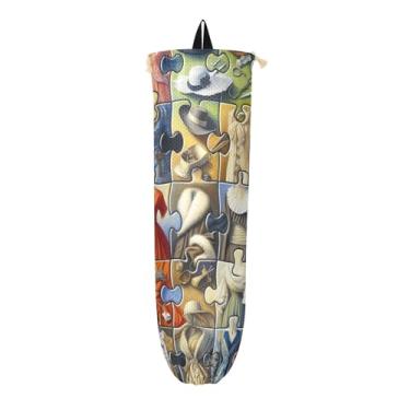 Imagem de Suporte de saco plástico de quebra-cabeça de roupas modernas, organizador de saco de cozinha, dispensador organizador de armazenamento de saco plástico