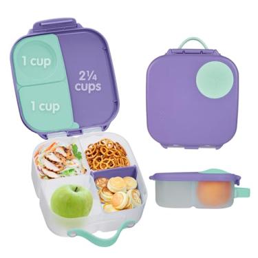 Imagem de b.box Mini lancheira Bento para crianças – Lancheira infantil à prova de vazamento para creche com compartimentos de frutas inteiras e alimentos úmidos – capacidade de 4 1/4 xícara – Recipiente para