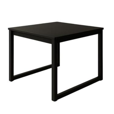 Imagem de Mesa de Jantar 4 Cadeiras 80x80cm Industrial – Pés em Aço Preto, Tampo Neutro para Cozinha Integrada