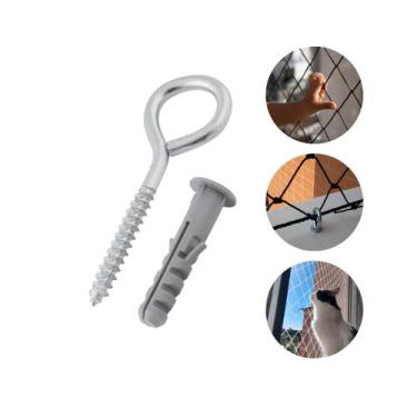 Imagem de Gancho Pitão P/ Rede De Proteção Aço Bucha 8mm P/ Tela - Sfor 