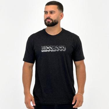 Imagem de Camiseta Nicoboco Mescla Manga Curta Gola Redonda Masculina-Masculino