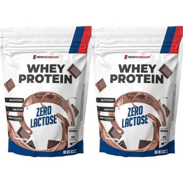 Imagem de Kit 2X Whey Protein Zero Lactose - 900g Refil Chocolate - NewNutrition-Masculino