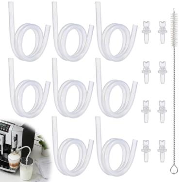 Imagem de Conjunto de mangueira de tubo de leite compatível com máquinas de café totalmente automáticas Jura, serve para ENA E8 GIGA 6 10 W10 Z5 Z6 Z7 Z8 Z9 Z10 J6 J8 J9 S80 WE8, 8 mangueiras de leite de