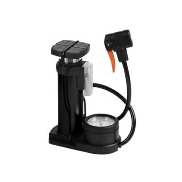 Imagem de Mini bomba de pé de bicicleta 140PSI válvula de pneu de bicicleta bomba de piso acessórios de bicicleta MTB (preto)