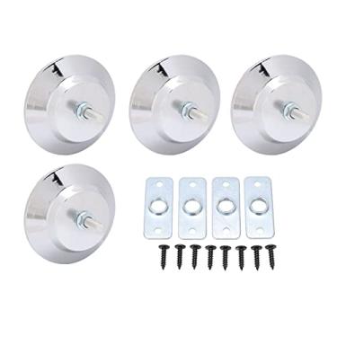 Imagem de Niveladores de pernas para mesa de bilhar Conjunto de pés niveladores ajustáveis ​​de aço inoxidável de 5 polegadas para estabilizar a altura da mesa de futebol Kit de instalação