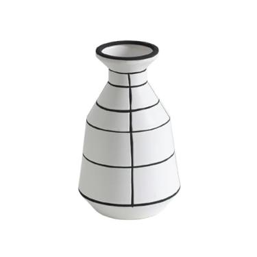 Imagem de Vasos de cerâmica nórdica simples criativo sala de estar ornamentos para casa arranjo de flores hidropônicas vaso de mesa (A)