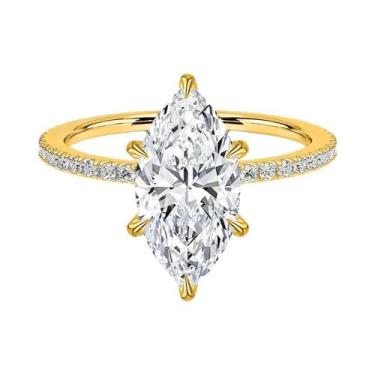 Imagem de Anel De Zircônia Olho De Cavalo Em Prata Esterlina 925 Para Mulheres, 