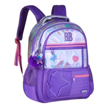 Imagem de Mochila De Costa Rebecca Bonbon Holográfica Juvenil Original-Feminino