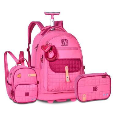 Imagem de Mochila com Lancheira e Estojo Rebecca Bonbon com chaveiros-Feminino